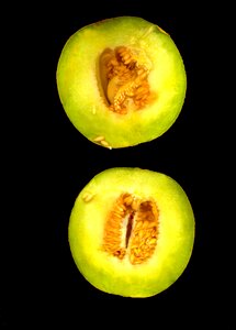 Half cut black fruits