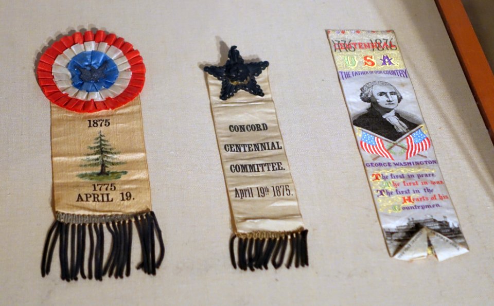 Ribbons, Grand Centennial Military and Civic Ball, Concord, April 19, 1875 - Concord Museum - Concord, MA - DSC05655