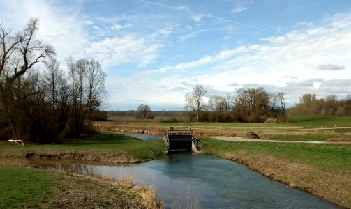 Rheinniederungskanal, Mündung der Pfinz