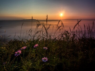 Sun sea of clouds sky