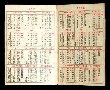 Rijkspostspaarbank Kalender in vorm van Spaarbankboekje, foto 2