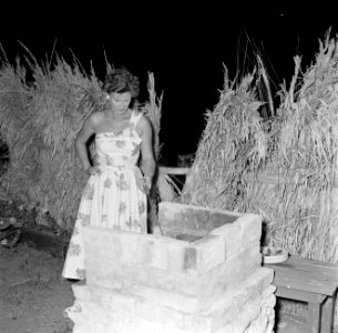 Rietje Roelofs aan het barbecuen, Bestanddeelnr 252-2698