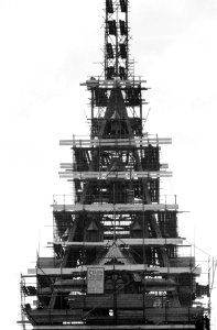 Rijksmuseumtoren in restauratiesteigers, Bestanddeelnr 911-6176