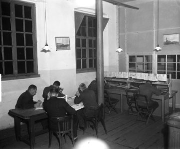 Rijkswerkinrichting Kamp Bergveen (te Veenhuizen). Leeszaal, Bestanddeelnr 903-3521