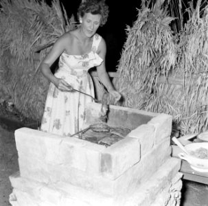 Rietje aan het barbecuen, Bestanddeelnr 252-2694