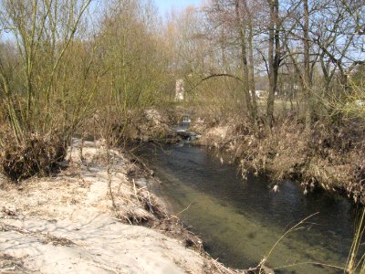 Riedbachmündung in die Bühler, Blick nach NW