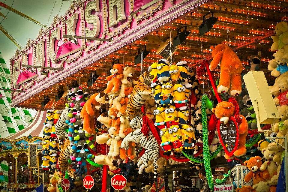 Colorful lights fairground
