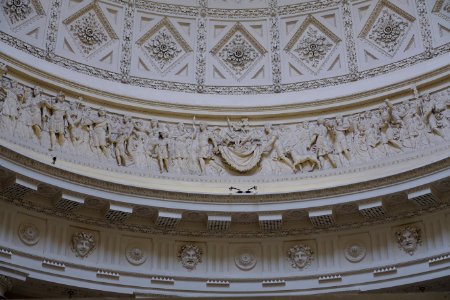 Saloon dome frieze, 3 of 4 - Stowe House - Buckinghamshire, England - DSC07199