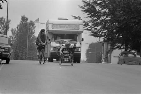 Rick Hansen met rolstoel de wereld rond, Bestanddeelnr 933-3881