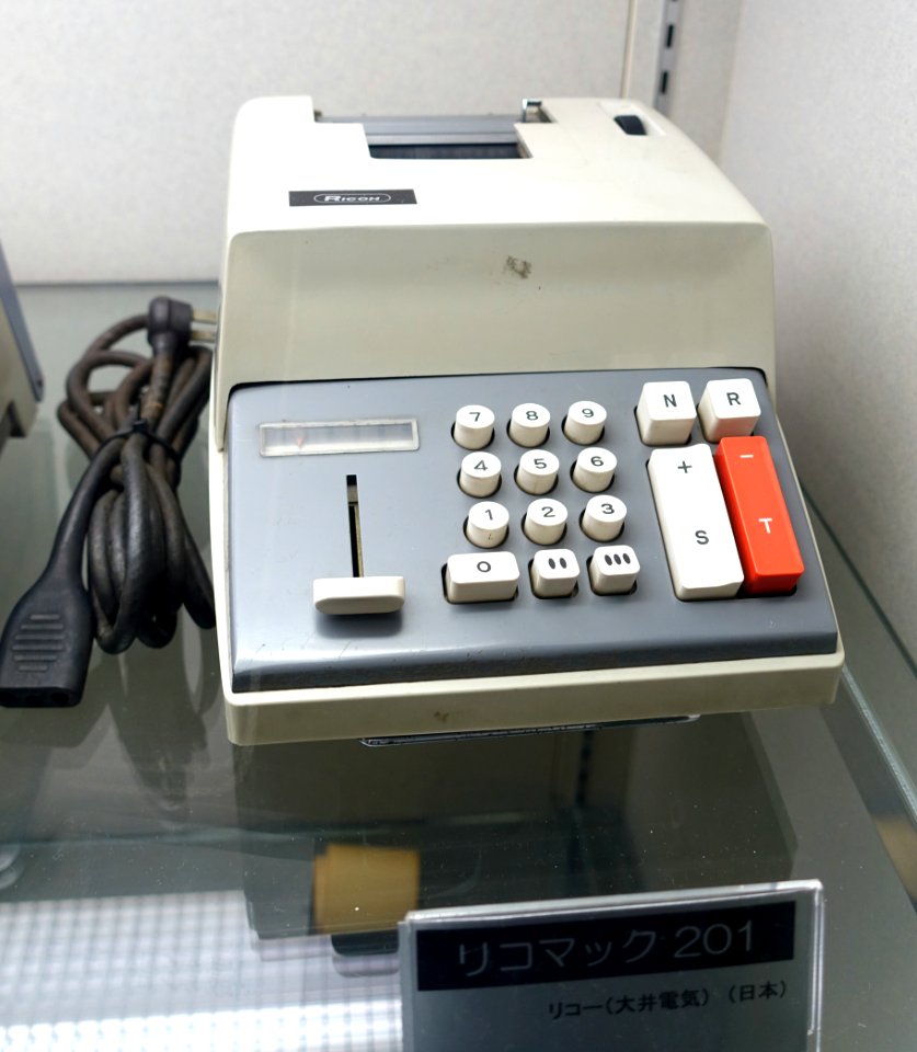 Ricoh 201 electromechanical adding machine - Ridai Museum of Modern Science, Tokyo - DSC07550