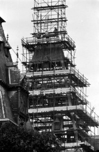 Rijksmuseumtoren in restauratiesteigers, Bestanddeelnr 911-6179