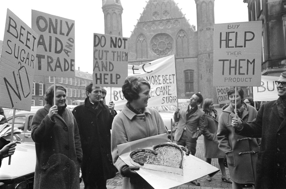 Rietsuikeractie 1968 de demonstranten op het Binnenhof, Bestanddeelnr 921-9092