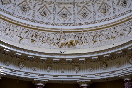 Saloon dome frieze, 1 of 4 - Stowe House - Buckinghamshire, England - DSC07187
