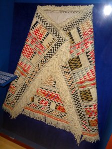 Salish cloak, cataloged 1828 - Museum of Cultures (Helsinki) - DSC04958