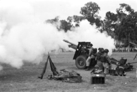 Saluutschoten door kanonnen artillerie, Bestanddeelnr 150-4-2