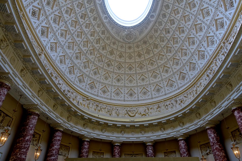 Saloon dome, 1 of 2 - Stowe House - Buckinghamshire, England - DSC07178