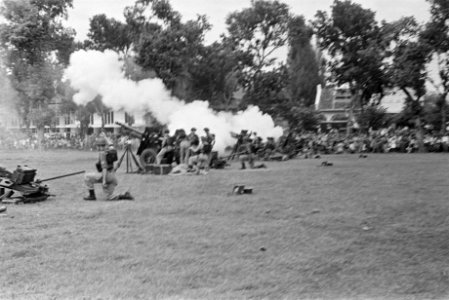 Saluutschoten door kanonnen artillerie, Bestanddeelnr 150-3-4