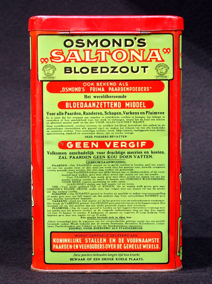 Saltona Bloedzout blik, Osmond en Zonen, Rotterdam, foto10