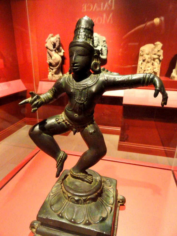 Sambandar, child saint devoted to Shiva, Tanjore, Tamil Nadu, India, 11th century AD, bronze - San Diego Museum of Art - DSC06436