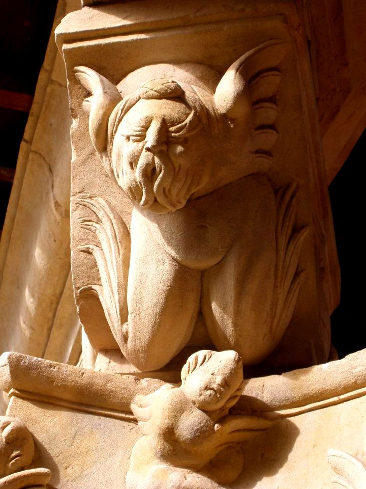 Salamanca - Convento de las Dueñas, capiteles del claustro renacentista 06