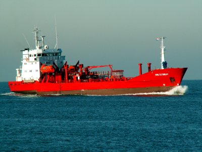 Saltstraum p2 approaching Port of Rotterdam, Holland 23-Jan-2006