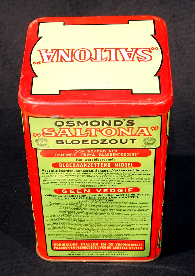 Saltona Bloedzout blik, Osmond en Zonen, Rotterdam, foto04