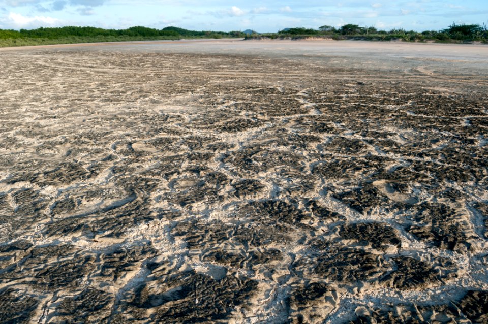 Salt evaporation pond