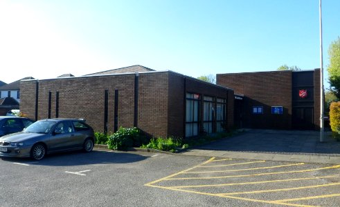 Salvation Army Citadel, Woodbridge Road, Guildford (April 2014, from Southeast) (1)