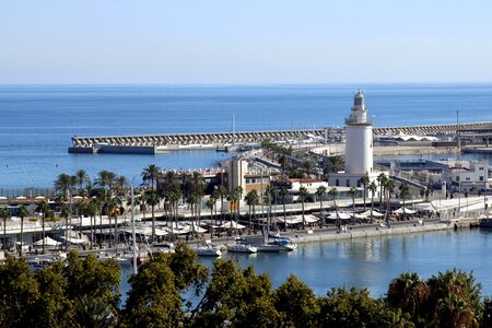 Malaga street lamp landscape photo