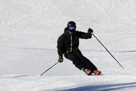 Alpine winter skier photo