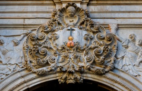 San Juan de Dios church volutes entrance facade Granada Andalusia Spain photo