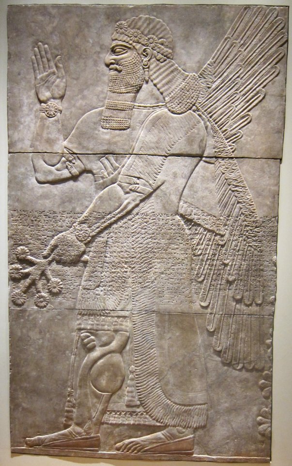 Saluting Protective Spirit, 883-859 BCE, gypsum, Neo-Assyrian, Iraq, Nimrud, Northwest Palace