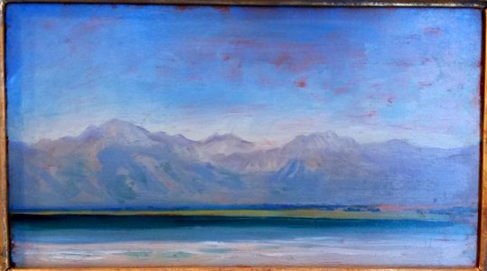 Salt Lake, Utah, by Arthur Bowen Davies, c. 1905, oil on panel - Hyde Collection - Glens Falls, NY - 20180224 121148