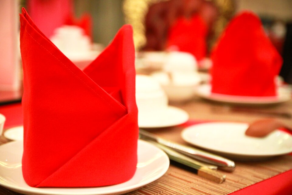 Setting dinner restaurant