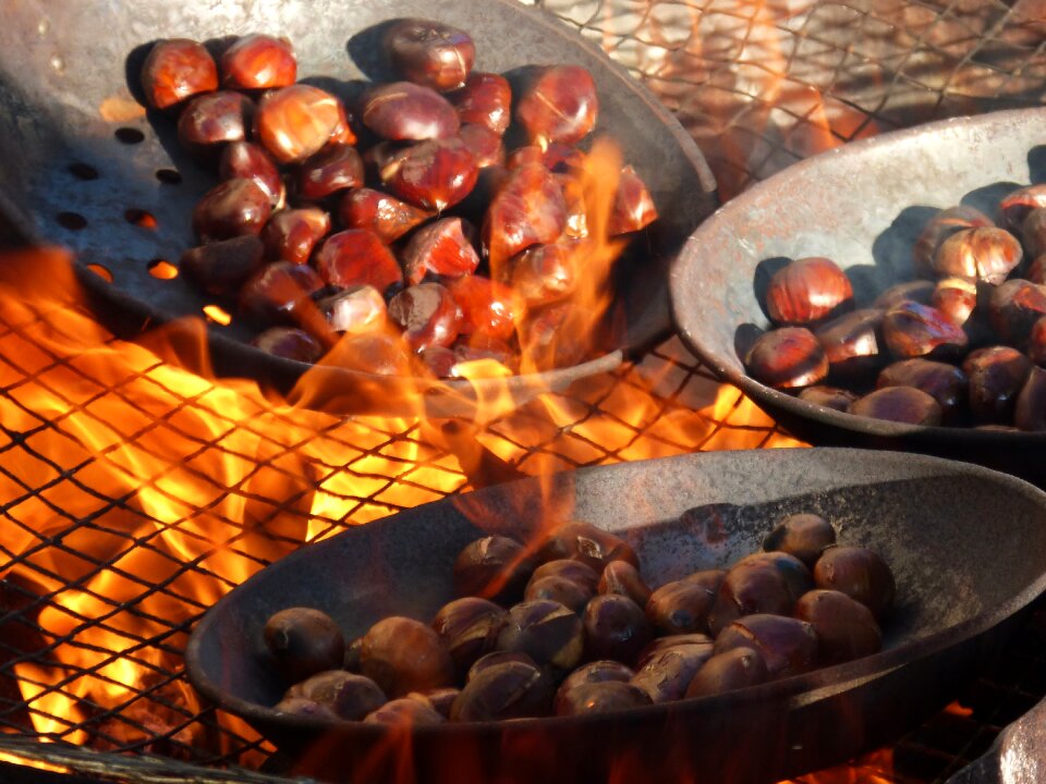 Roasted chestnuts all saints castañada