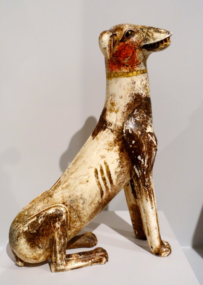 Saluki, India, Rajasthan, Mewar, Mughal period, 18th century AD, ivory with traces of paint and gilt - Arthur M. Sackler Museum, Harvard University - DSC01104