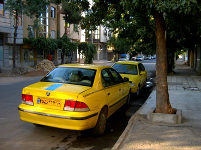 Samand Two taxi - parked - Nishapur