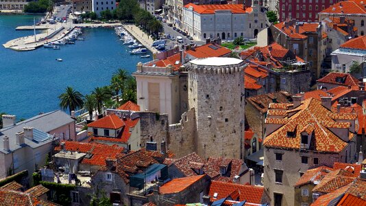 Architecture buildings panorama of the city photo