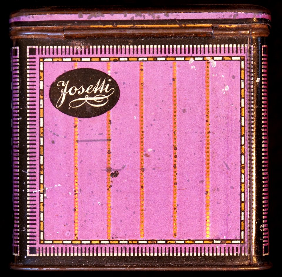Samok Josetti cigarettes tin, back