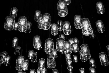 Night spotlights architecture