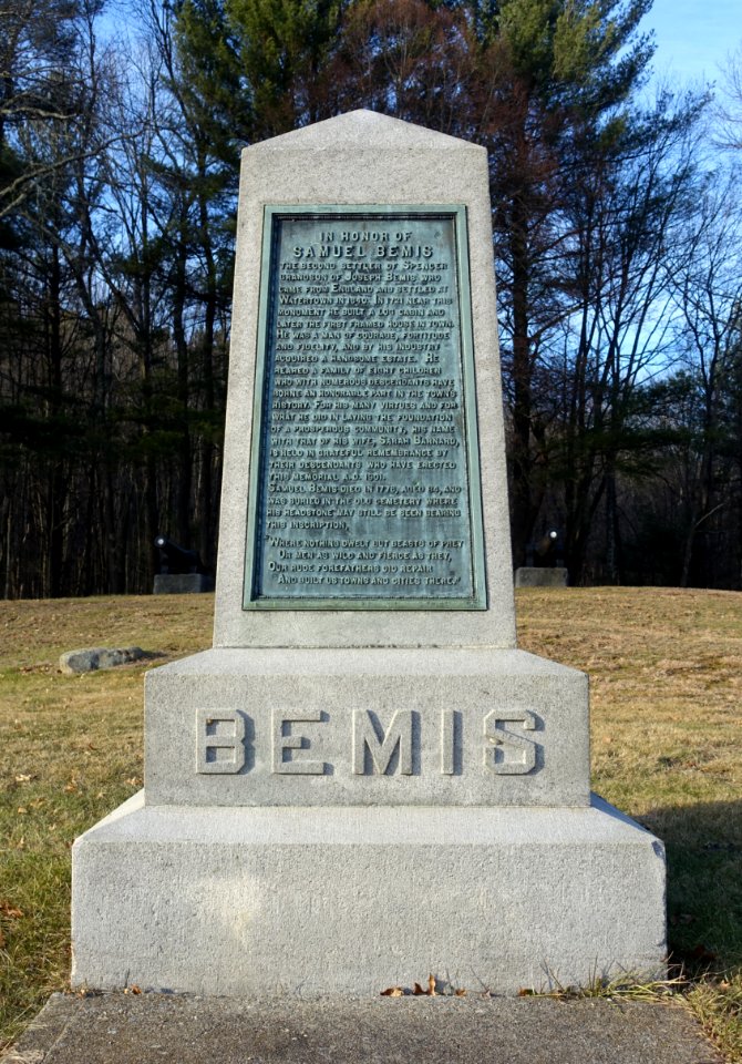 Samuel Bemis monument - Bemis Memorial Park - Spencer, Massachusetts - DSC08281
