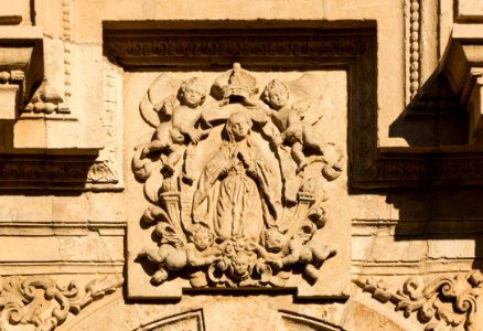 San Jeronimo church relief coronation Virgin Mary Granada Andalusia Spain photo
