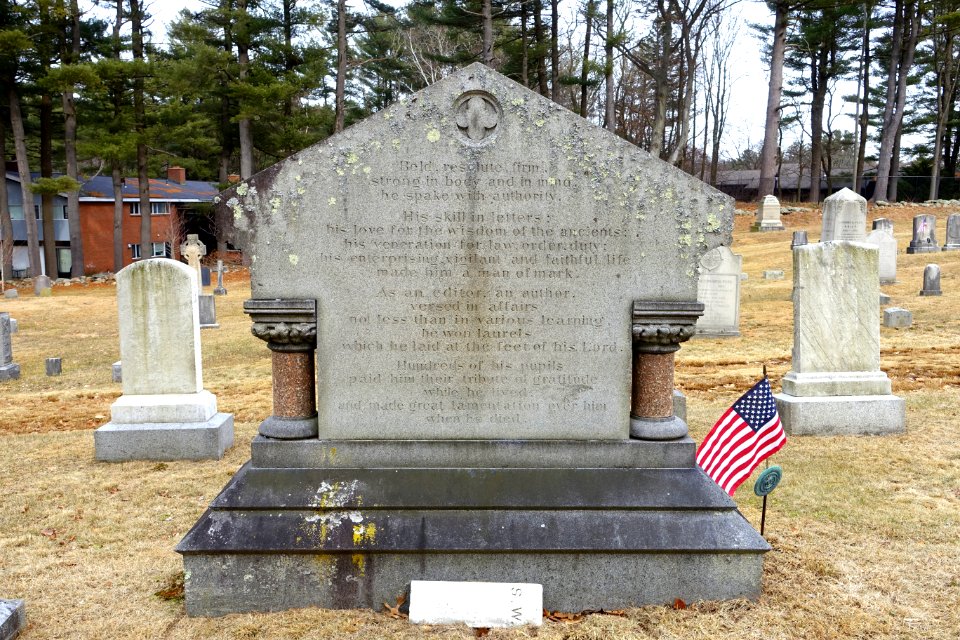 Samuel Harvey Taylor (1807-1871), rear view - Chapel Cemetery - Phillips Academy Andover - Andover, Massachusetts - DSC05409
