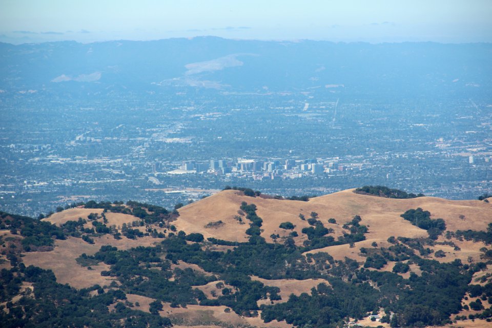 San Jose viewed from Mount Hamilton Aug 2019