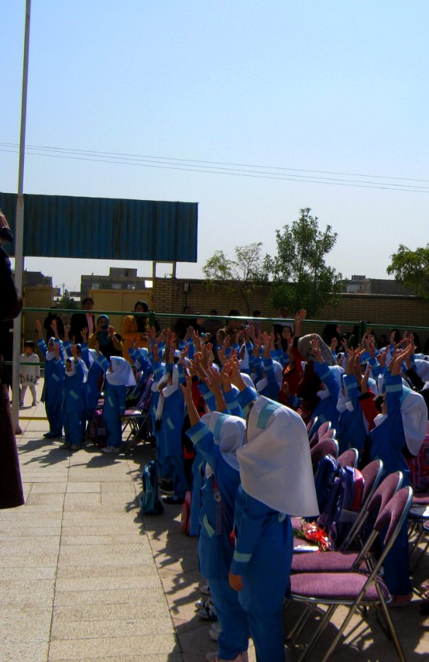 Sama Kindergarten and Elementary School - First day of Iranian new education year - for Kindergarten students and elementary school newcomers - Qods zone(town) - city of Nishapur 047