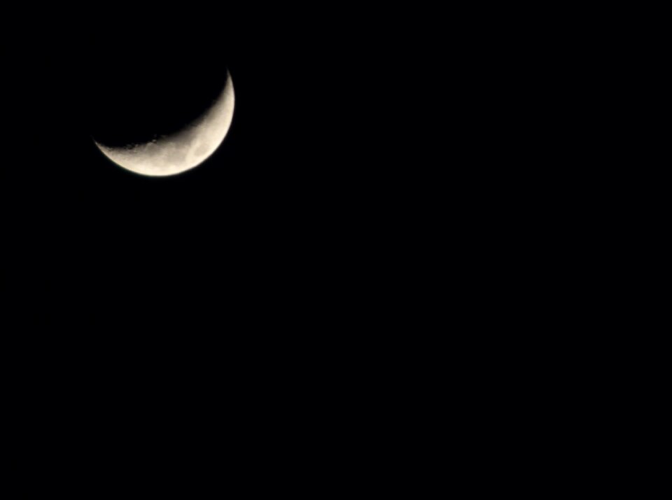 Night sky black moon