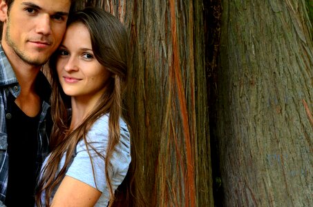 Background young woman young men