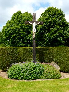 Saint-Léger-de-Rôtes (Eure, Fr) croix de chemin