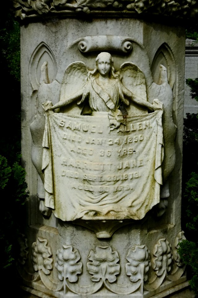 Samuel P. Allen detail - Mount Auburn Cemetery - DSC04092