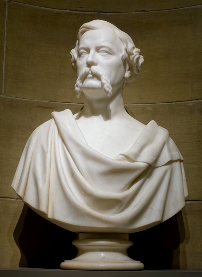 Samuel Dennis Warren by John Adams Jackson, c. 1870s, marble - Portland Museum of Art - Portland, Maine - DSC04006